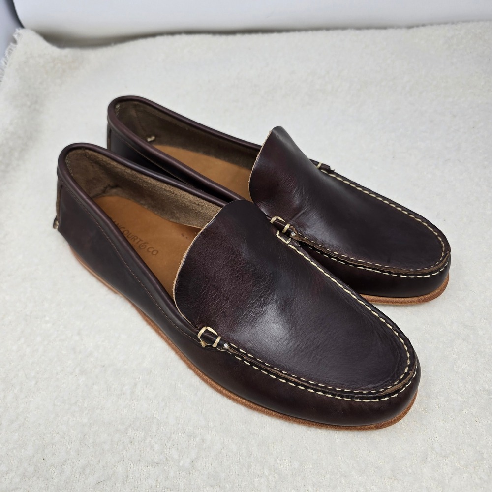 Rancourt & Co Venetian Loafers Mens 11.5 D Brown Leather Handsewn Made in USA